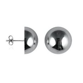 Paire de Boucles d'oreilles ARGENT 925 Millièmes 1/2 boules