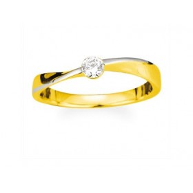 Bague Or jaune 750 millièmes, diamant, Référence 1.1120.23