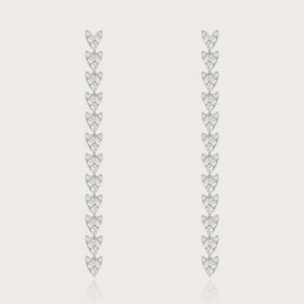 Paire de Boucles d'oreilles pendantes, Collection PIA, Oxyde de Zirconium