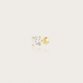Piercing cartillage, Or jaune 9 carats, 375 Millièmes, Collection PIA, Oxyde de Zirconium