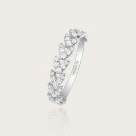 Bague Or jaune 9 carats, 375 Millièmes, Collection PIA, Oxyde de Zirconium