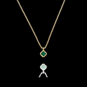 Collier LÉGENDE Trèfle Malachite