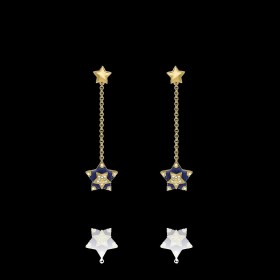Boucles d’oreilles pendantes LÉGENDE Étoile Bleue