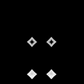 Boucles d’Oreilles Losange & Trèfle Noir LÉGENDE