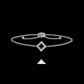 Bracelet Losange & Trèfle Noir LÉGENDE