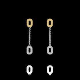 Boucles d’oreilles STYLES Maillons Bicolores