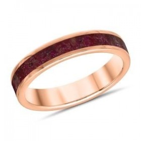 Alliance Vermeil, Collection CRUSH, 4mm de large, Rubis