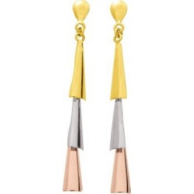Paire de Boucles d'oreilles 3 Ors 750 Millièmes