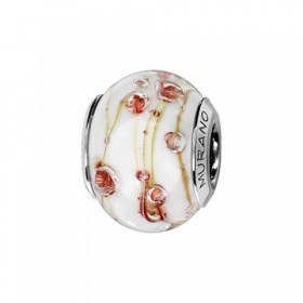 CHARM S ARGENT MURANO BLANC ET FIL