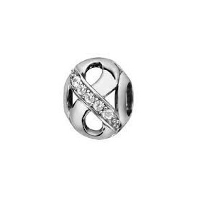 Charm's Argent 925 Millièmes, Motif Infini ahourée Oxyde,