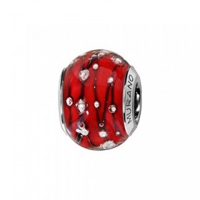 CHARMS MURANO ROUGE BULLE ARGT ET FILET