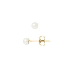 Boucles d'oreilles perle eau douce et or jaune 750 millièmes, Référence BPFJ-510R