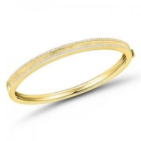 Bracelet Or jaune 750 Millièmes, diamant 0.61 carats