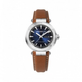 NEWPORT – AUTOMATIQUE – BLEU & CUIR CAMEL
