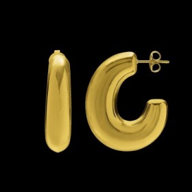 BOUCLE OREILLES ACIER DORE