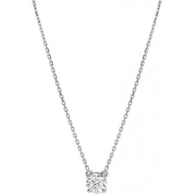 Collier Or gris 750 Millièmmes, Diamant de synthèse 0.50 carats, Référence DS3002.21