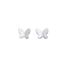 Paire de Boucles d'oreilles Or gris 750 Millièmes, Papillon, Référence 8202GV